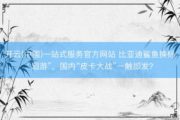 开云(中国)一站式服务官方网站 比亚迪鲨鱼换标“洄游”，国内“皮卡大战”一触即发？