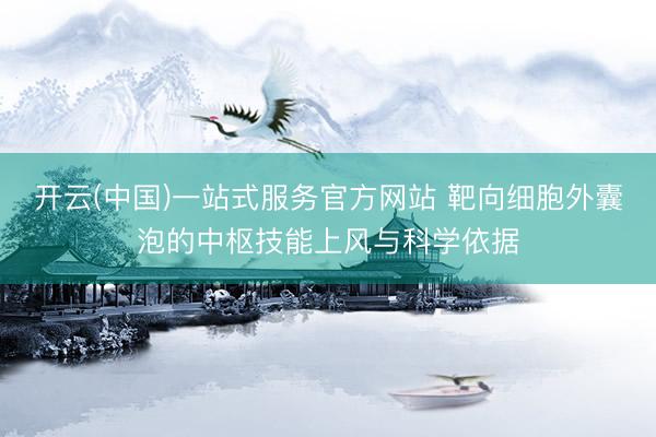 开云(中国)一站式服务官方网站 靶向细胞外囊泡的中枢技能上风与科学依据
